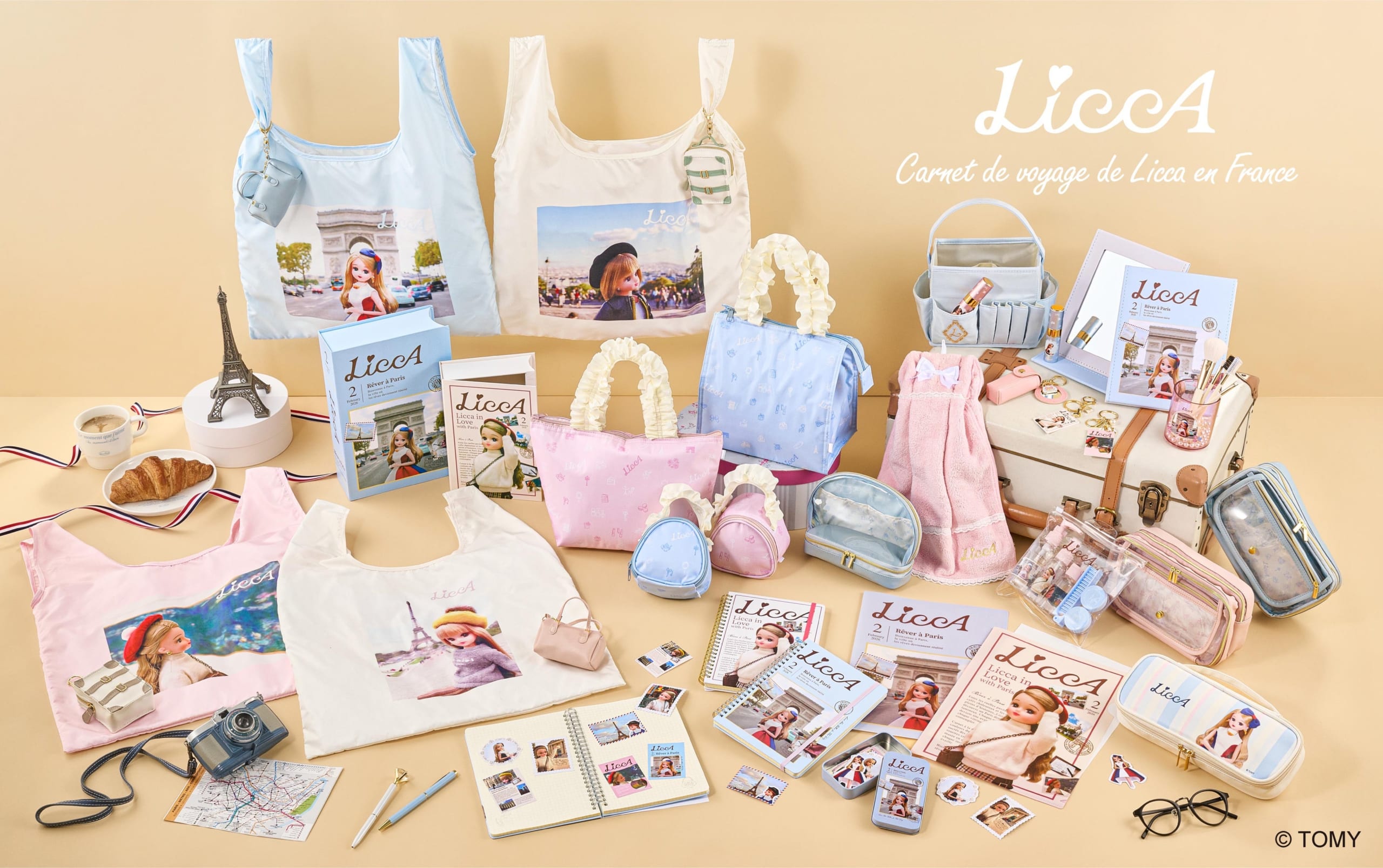 「THREEPPY×リカちゃん」初コラボが3月2日スタート！エコバッグ・ポーチなど全31種のおしゃれアイテムが220円から