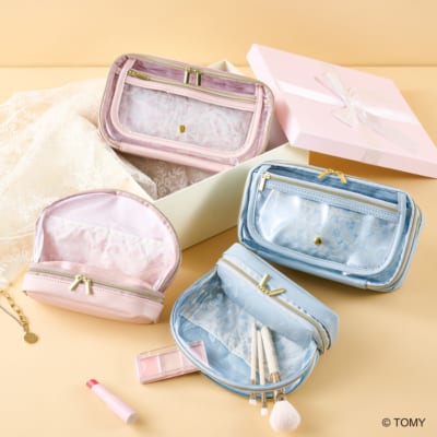 THREEPPY×リカちゃん 横長ポーチ・シェルポーチ