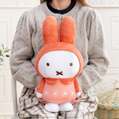 タイトーくじ「ミッフィー Pastel Flower Collection」EXH賞（EXハーフ賞）：特大サイズぬいぐるみ お花柄のお洋服 レッド