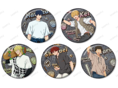 『忘却バッテリー』描き下ろしストリートスポーツver. 75mmグリッター缶バッジ