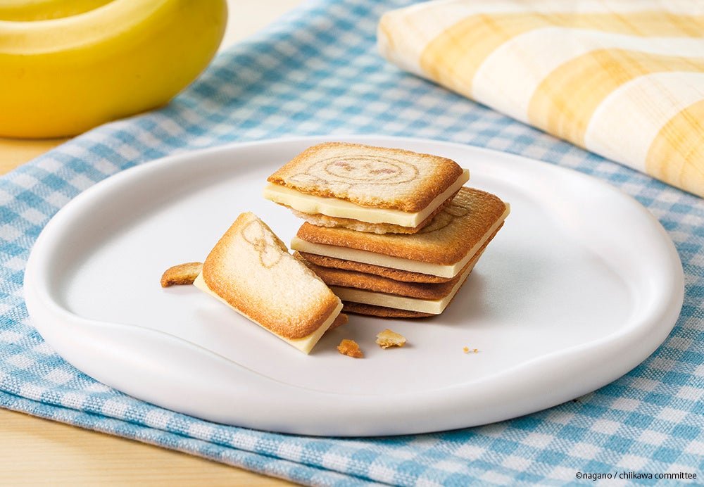 ちいかわクッキーサンド バナナミルク味 断面