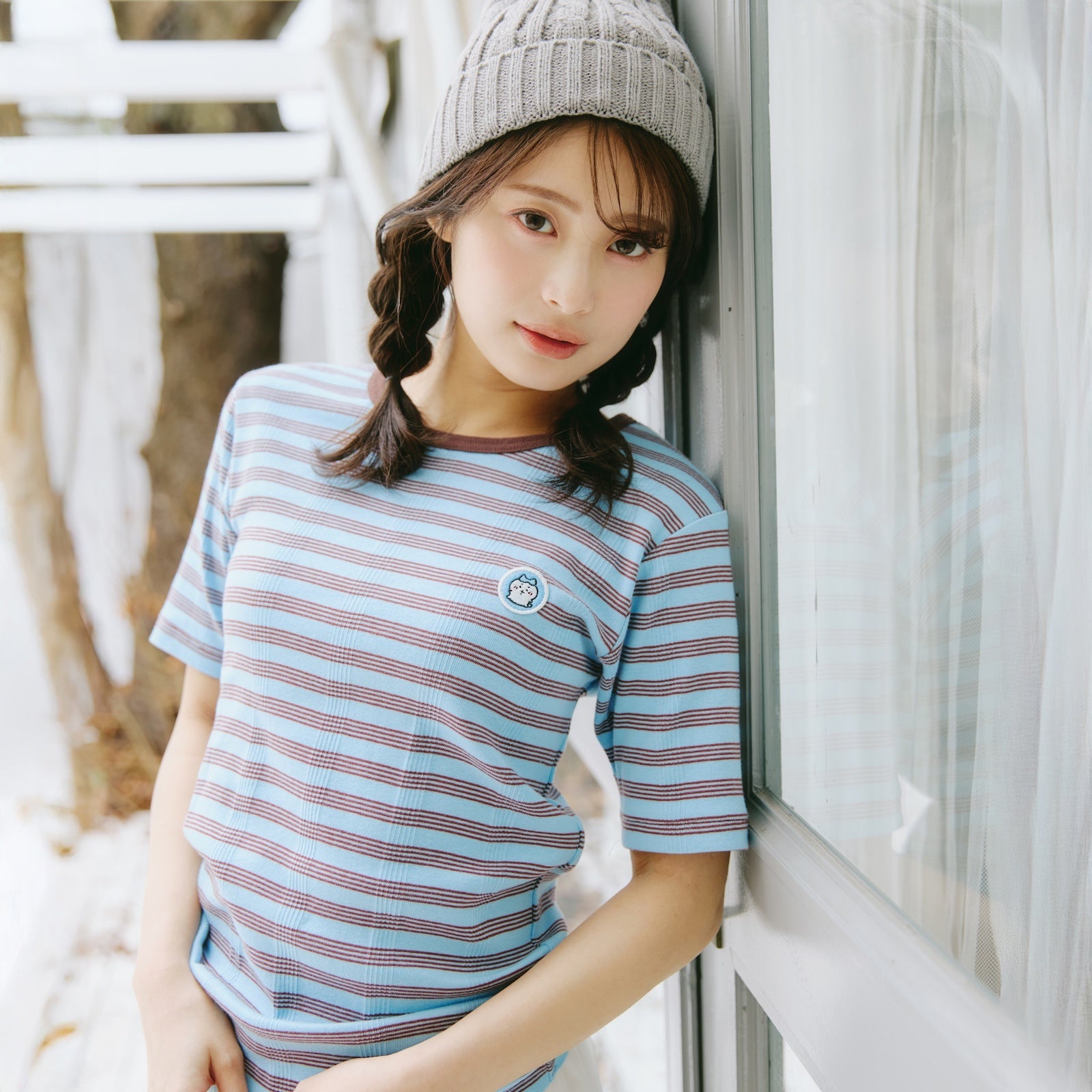 ちいかわ Tシャツ BLUEBERRY 着用イメージ