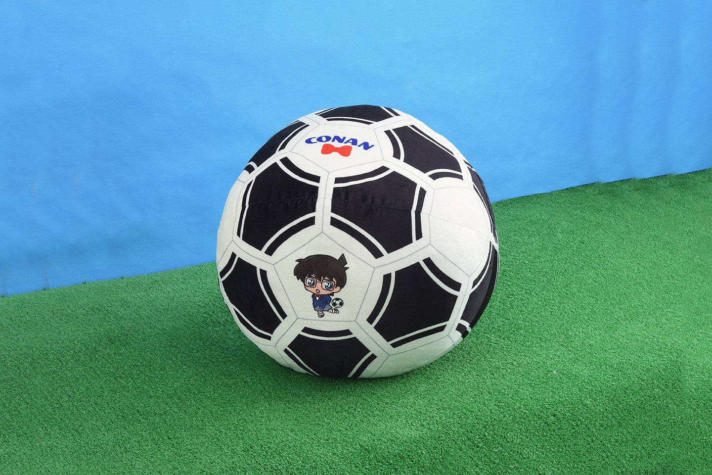 名探偵コナン×ナムコキャンペーン2026 スーパーギガザッカクッション 江戸川コナン サッカーボール