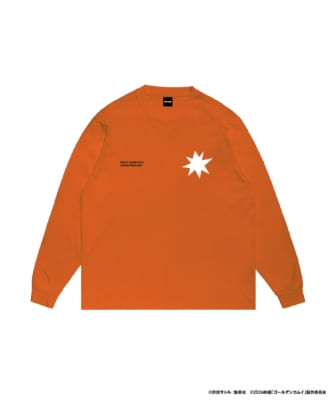 網走監獄グラフィックロンT(オレンジ)星マーク&アイヌのことわざ