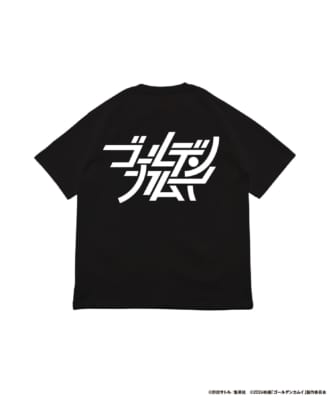刺青人皮風ロゴTシャツ(ブラック)背面にゴールデンカムイロゴ