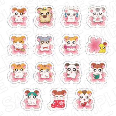 とっとこハムタウンショップ フレークシール さくらver.