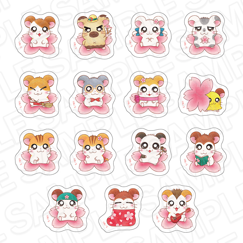 とっとこハムタウンショップ フレークシール さくらver.