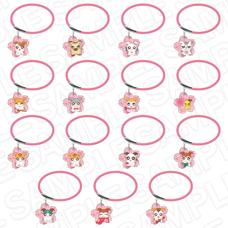 とっとこハムタウンショップ アクリルチャーム付ヘアゴム さくらver.