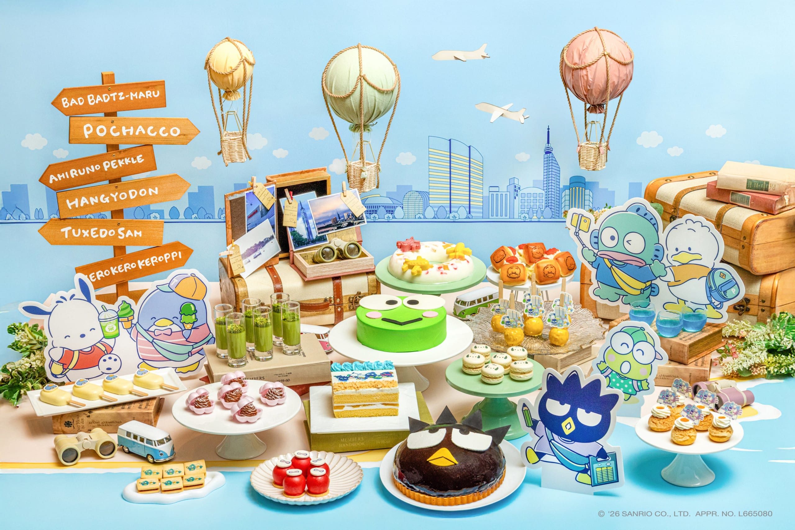 「サンリオ×ヒルトン福岡」コラボスイーツビュッフェが開催決定！キャラモチーフの絶品スイーツ19種が登場