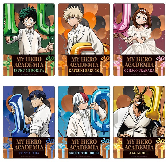 ヒロアカ10周年アニバーサリーカード全6種