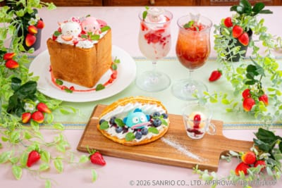 サンリオキャラクターズ ガーデンカフェ 春季限定メニュー集合イメージ
