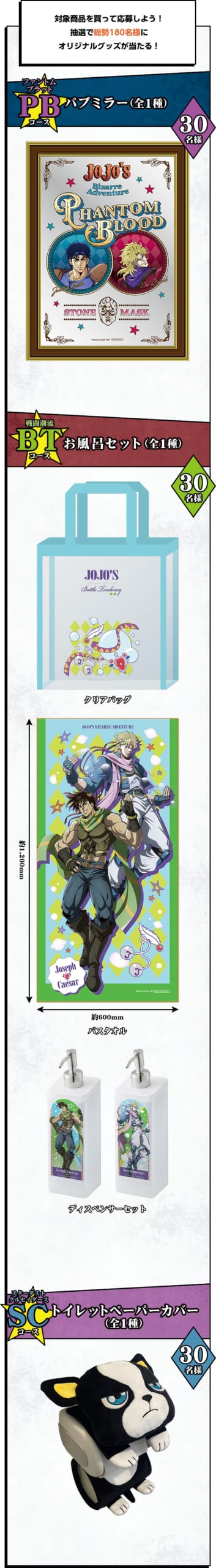 ジョジョの奇妙な冒険×マツキヨココカラ 買って応募 景品A~C