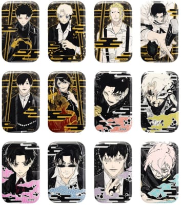 カグラバチ 蒔絵風スクエア缶バッジコレクション第1弾 全12種