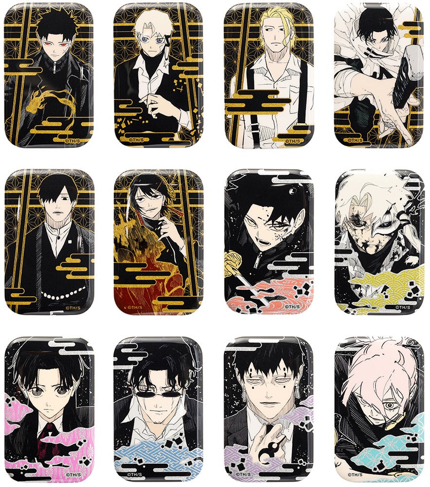 カグラバチ 蒔絵風スクエア缶バッジコレクション第1弾 全12種