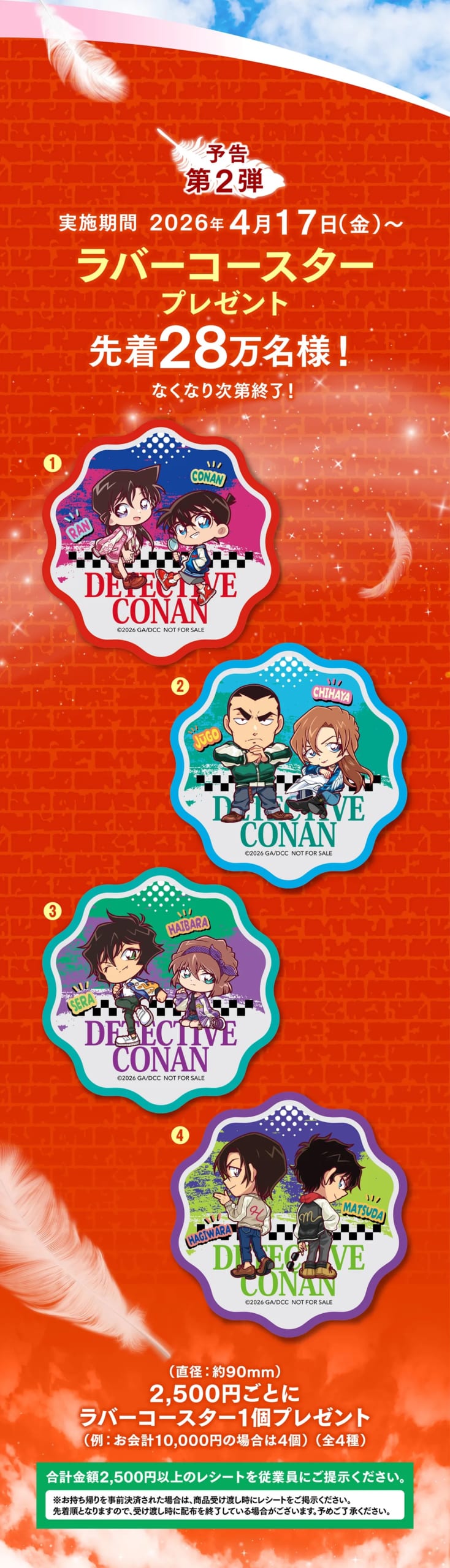 くら寿司×名探偵コナン 第2弾ラバーコースタープレゼント