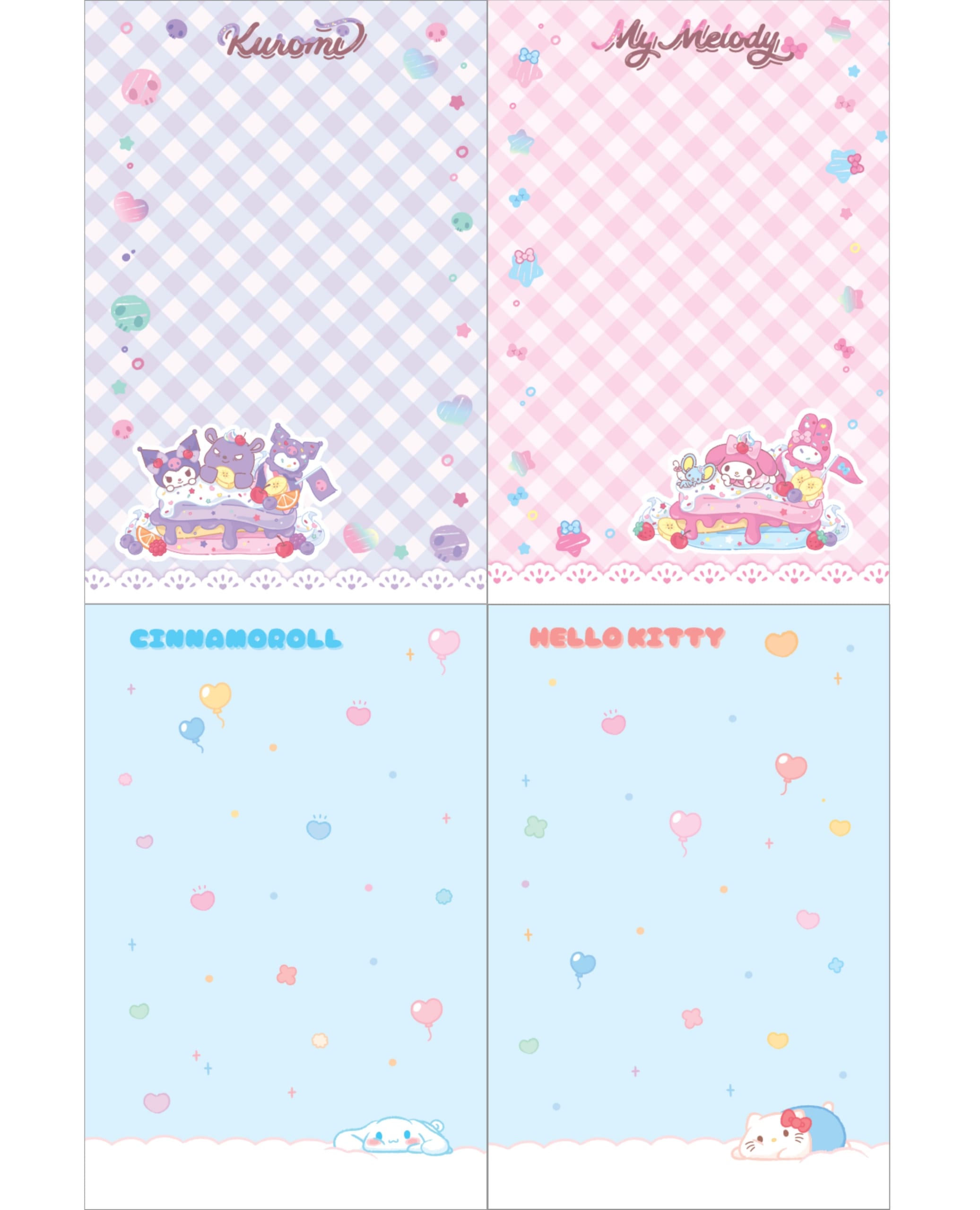 プロフィールちょう クロミ マイメロディ シナモロール ハローキティ