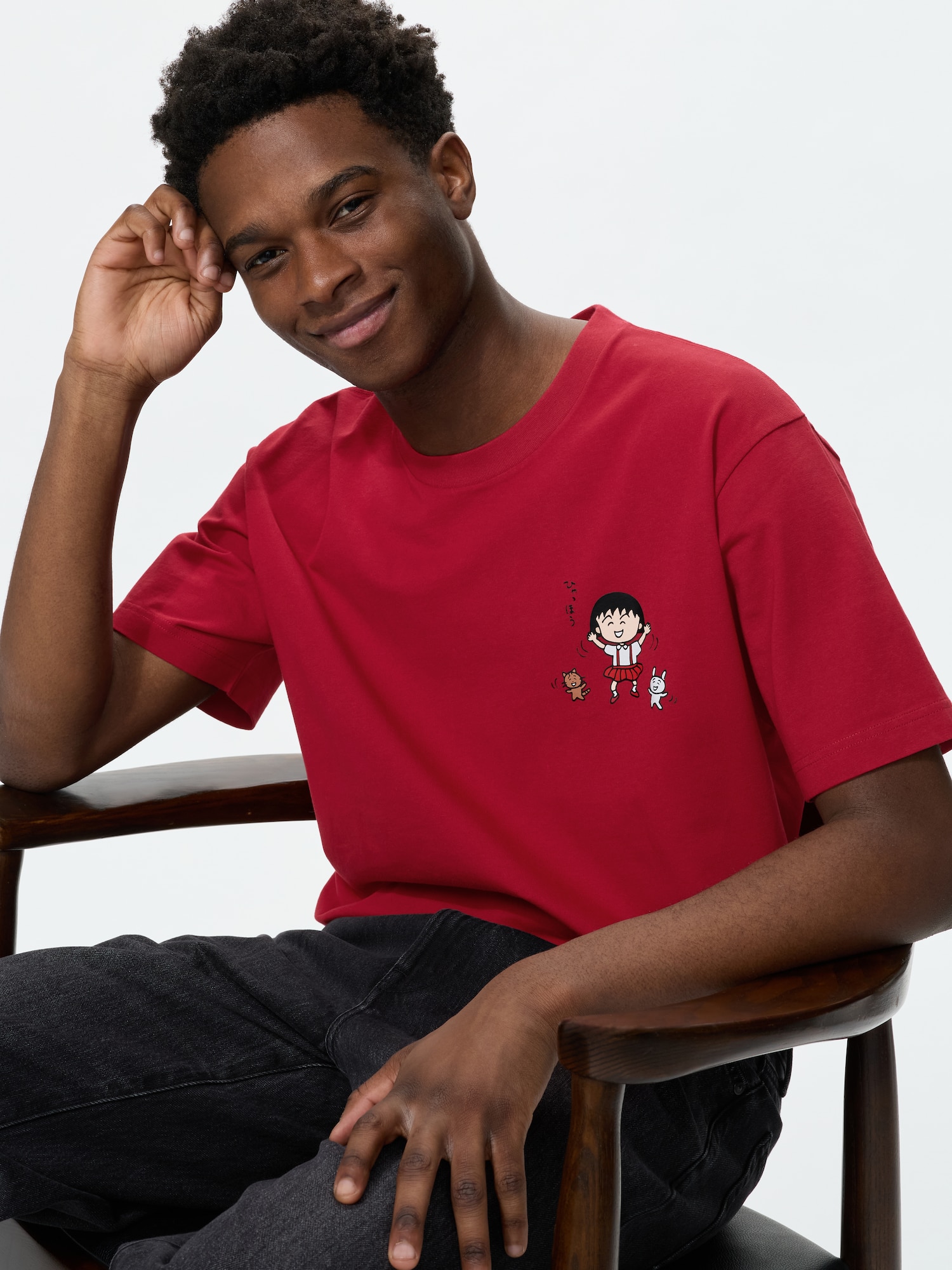 マンガUT 集英社創業100周年 ちびまる子ちゃん Tシャツ RED