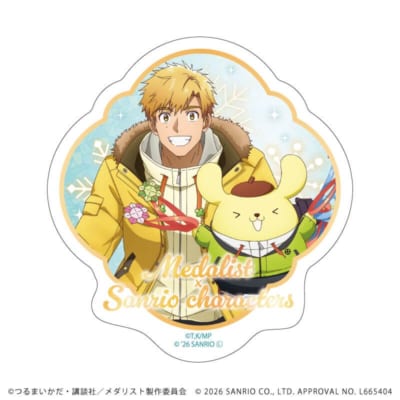 ダイカットステッカー 明浦路司×ポムポムプリン