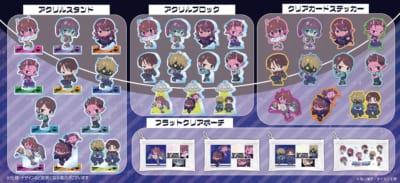 『銀河特急 ミルキー☆サブウェイ』ちぽっけグッズ アクリルスタンド・アクリルブロック・クリアカードステッカー・フラットクリアポーチ