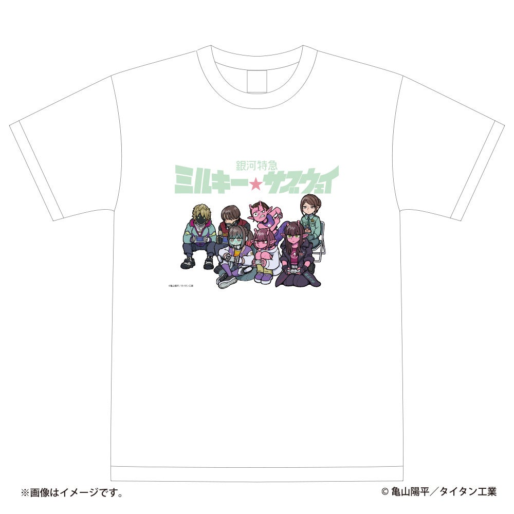 銀河特急ミルキー☆サブウェイ Tシャツ ホワイト