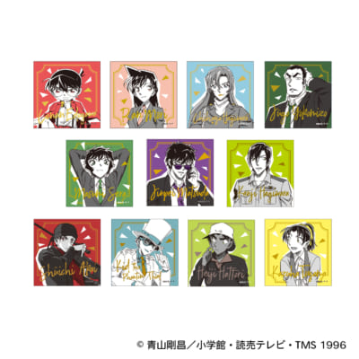 名探偵コナン 謎ファイルコレクション トレーディング箔押しスクエア缶バッジ