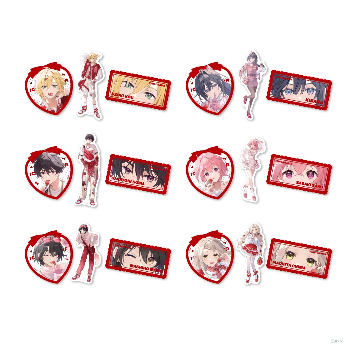 にじさんじ「いちごまにあ」ステッカーセット