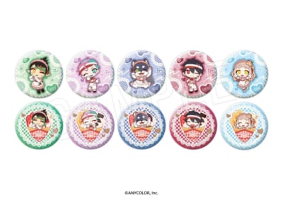 にじさんじ×マリオンクレープ トレーディンググリッター缶バッジ