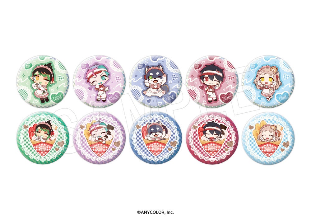 にじさんじ×マリオンクレープ トレーディンググリッター缶バッジ