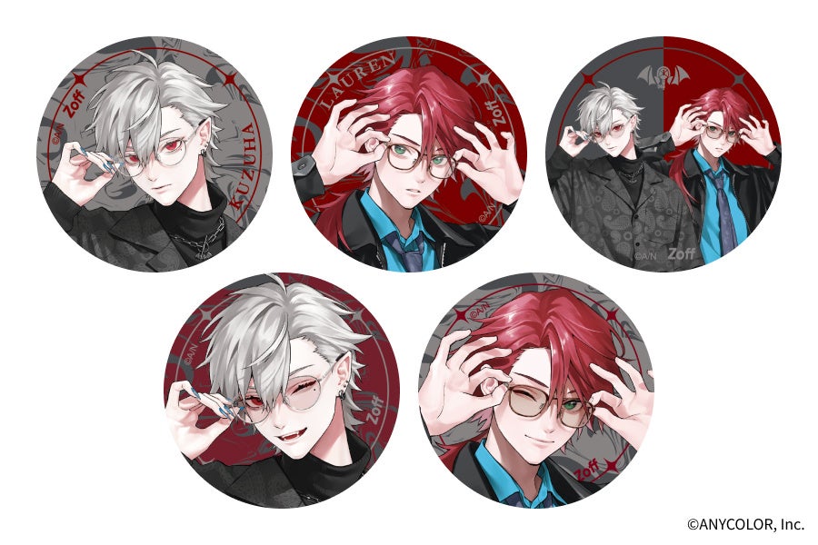 にじさんじ×Zoff トレーディング缶バッジ 全5種