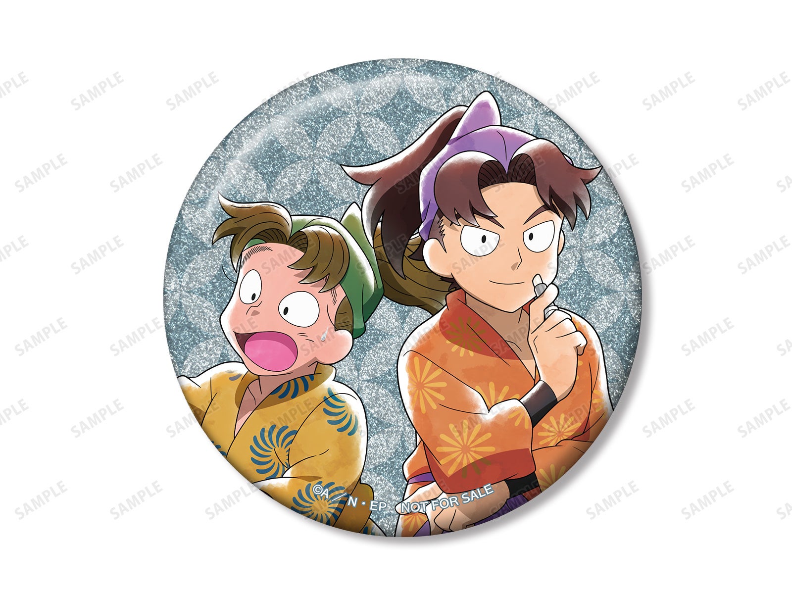 BOX購入特典 小松田秀作＆山田利吉 75mmグリッター缶バッジ