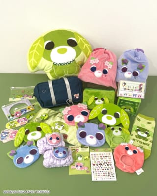 お茶犬×サンキューマート コラボグッズ全体