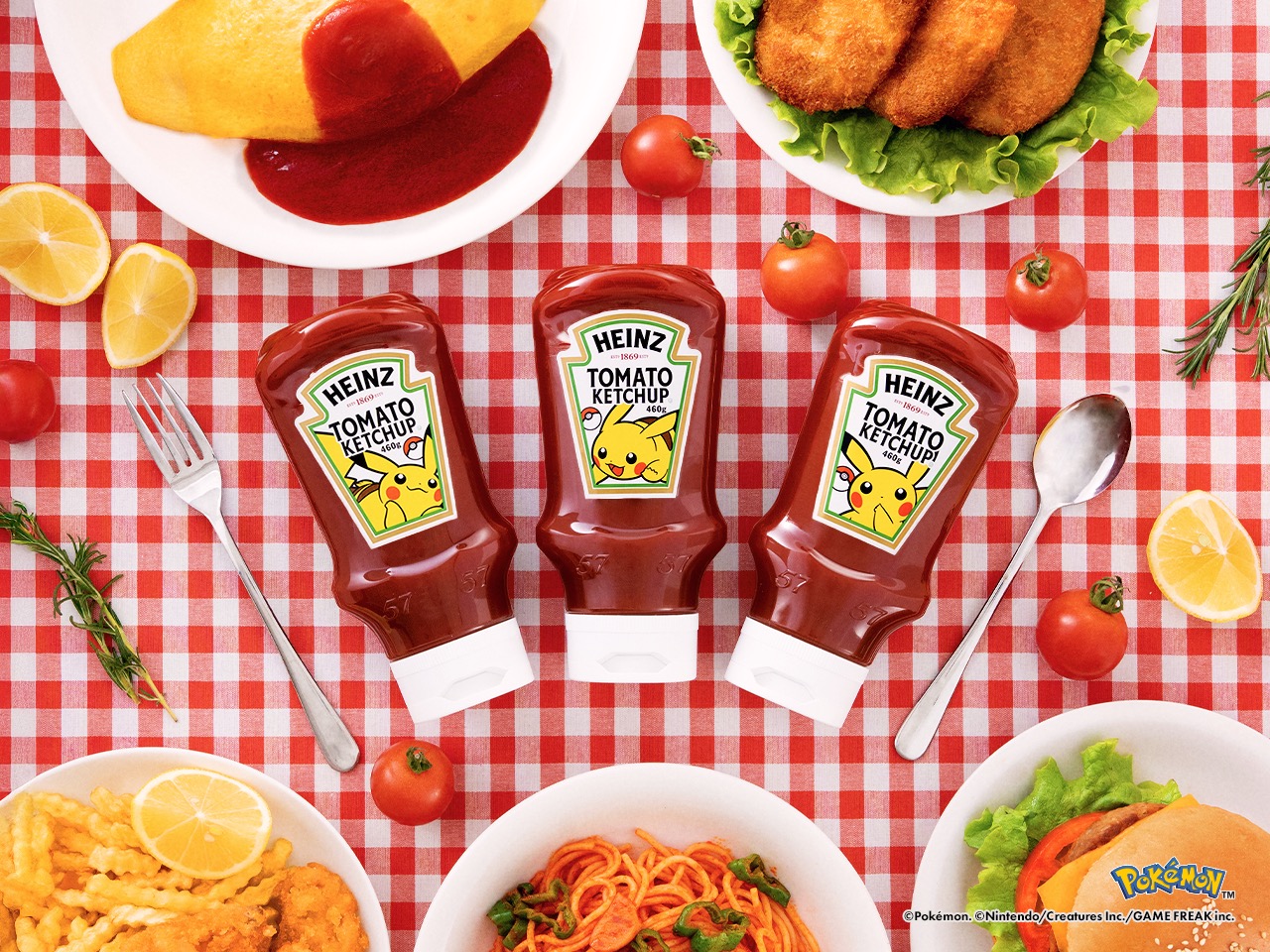 『ポケモン』ピカチュウがハインツの逆さボトルケチャップに登場！全3種デザインで3月発売＆ほっぺプレートが当たるキャンペーンも