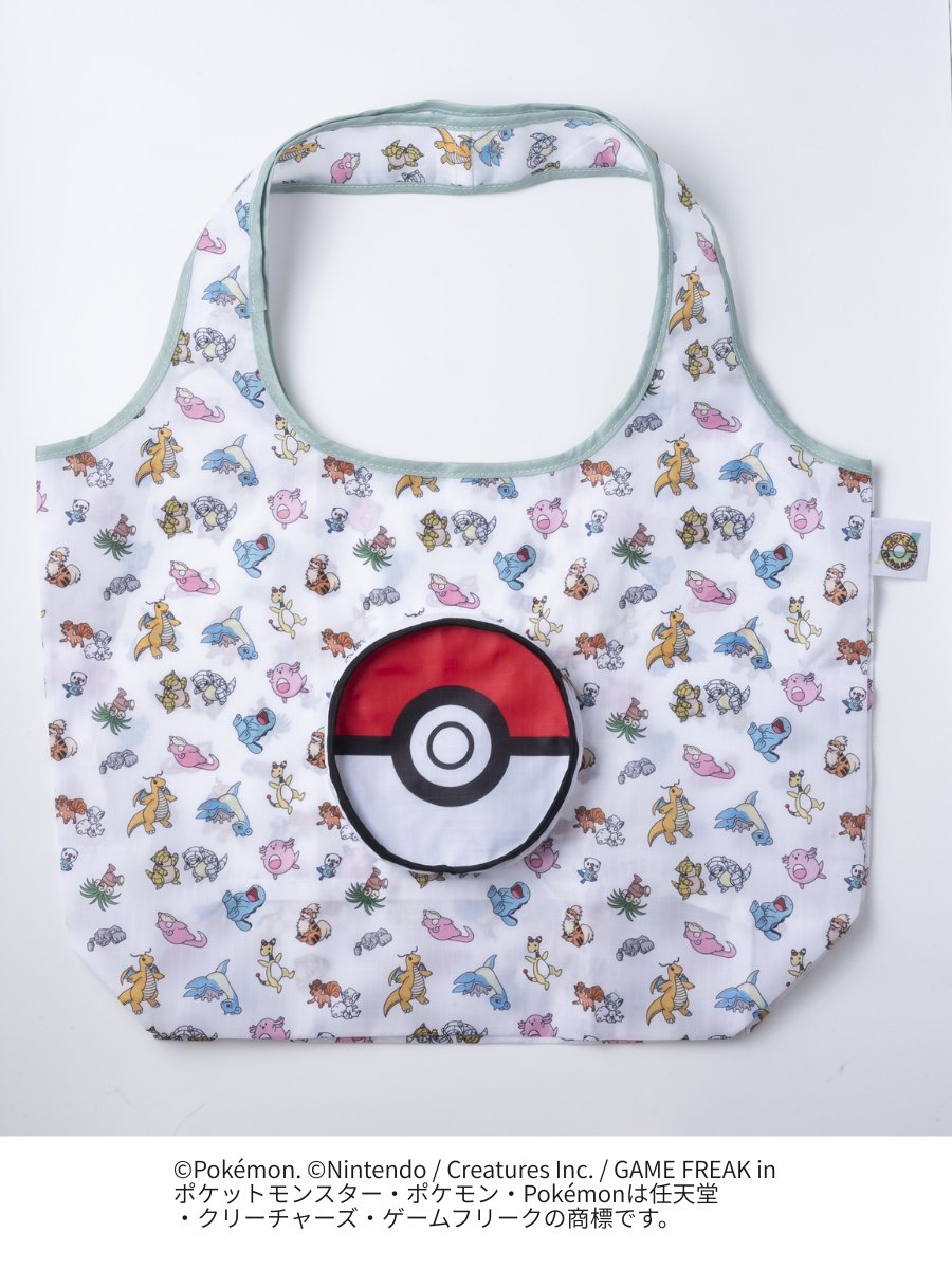 ポケモン×オレンジページ エコバッグ TypeB パステルグリーン