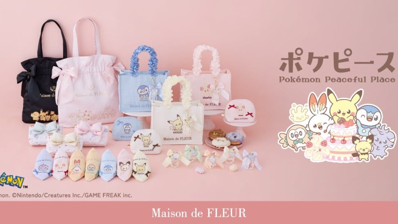 『ポケットモンスター』×Maison de FLEUR「ポケピース」コレクションが初登場！刺繍トートバッグやリボンチャームなど全26種