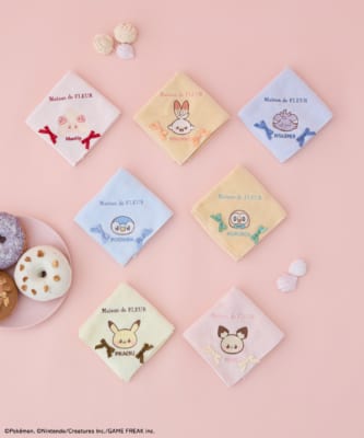 ポケピース×Maison de FLEUR 刺繍タオルハンカチ（全7種）