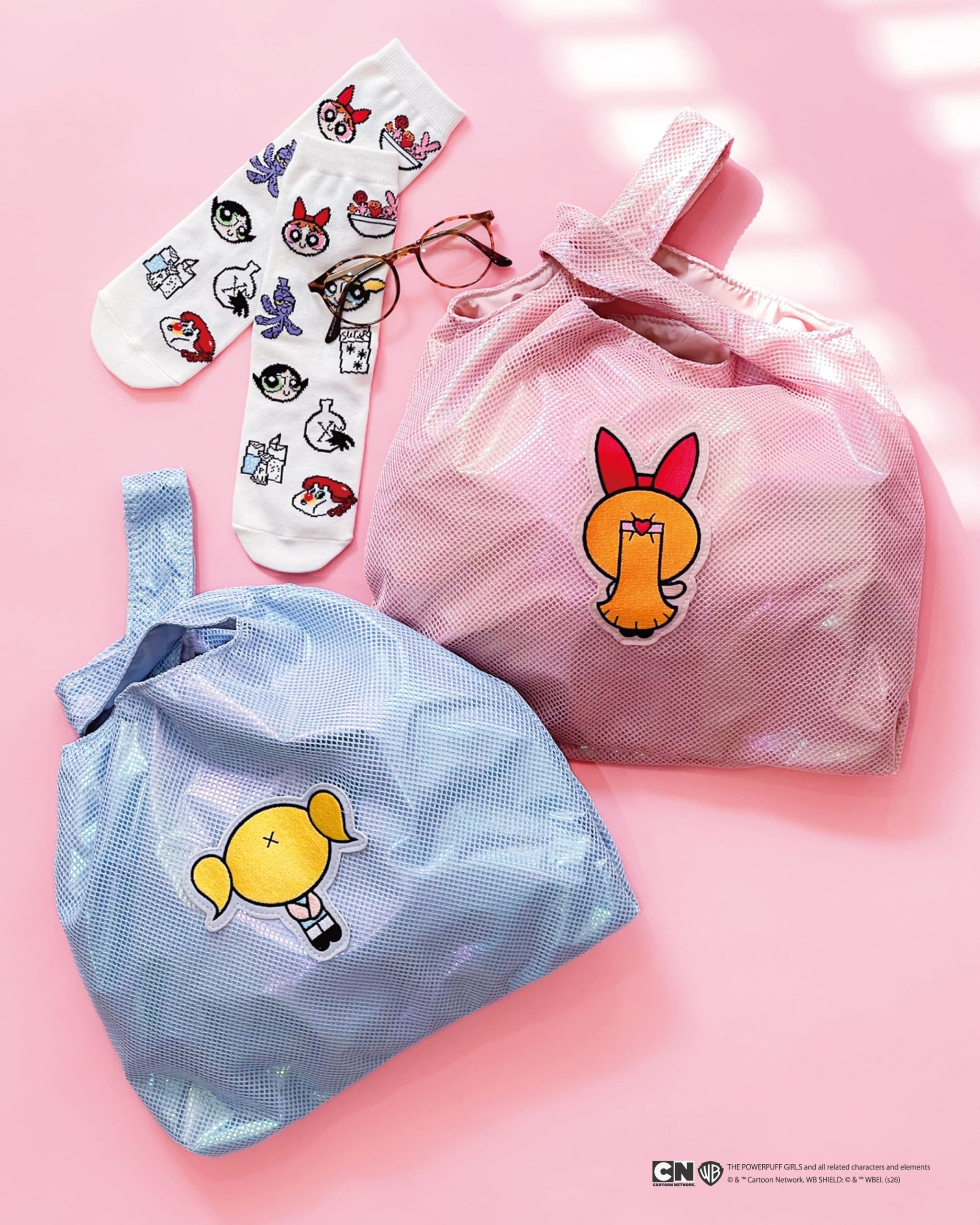 The Powerpuff Girls メッシュトートバッグ・靴下