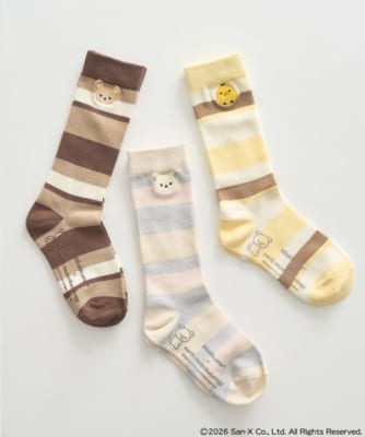 リラックマ×earth music&ecology マルチボーダーソックス