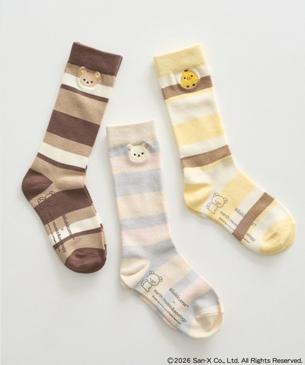 リラックマ×earth music&ecology マルチボーダーソックス