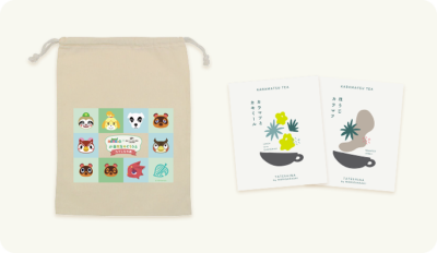 あつまれ どうぶつの森×東急リゾートタウン蓼科 たてしなお土産巾着 お茶セット