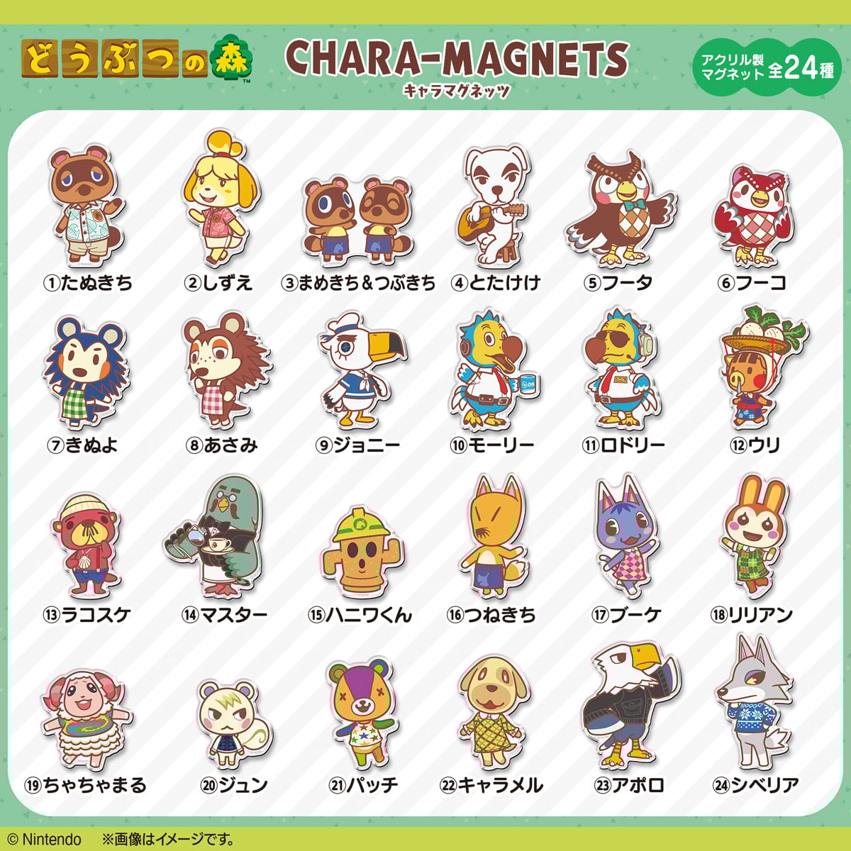 『どうぶつの森』キャラマグネッツが8月発売！たぬきちやちゃちゃまるなど全24種に「これは、箱買い」「マスターととたけけ狙ってくぜ！」