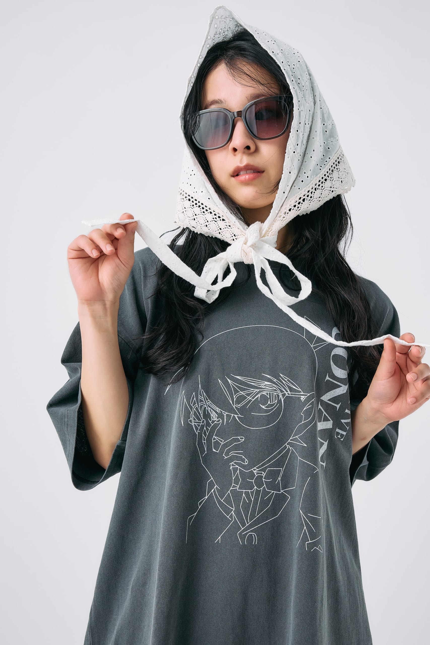 名探偵コナン×LOWRYS FARM 刺繍シャツ