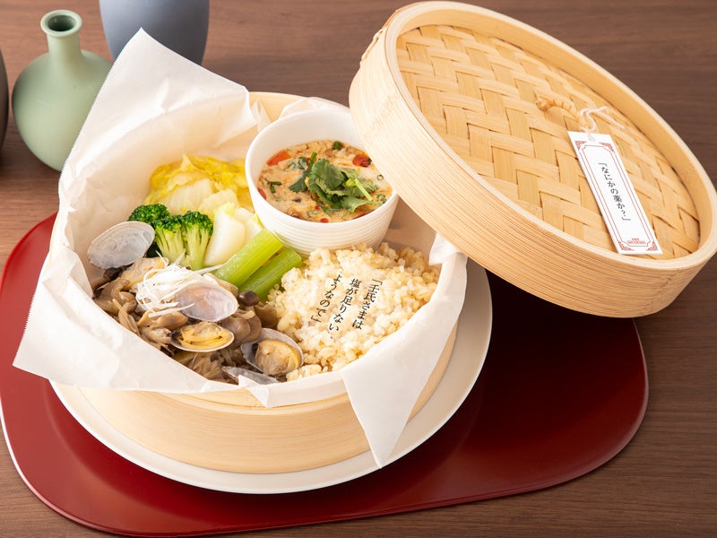 きのことあさりのせいろ