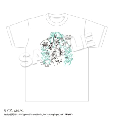 初音ミク ツリービレッジカフェ もこもこプリントTシャツ