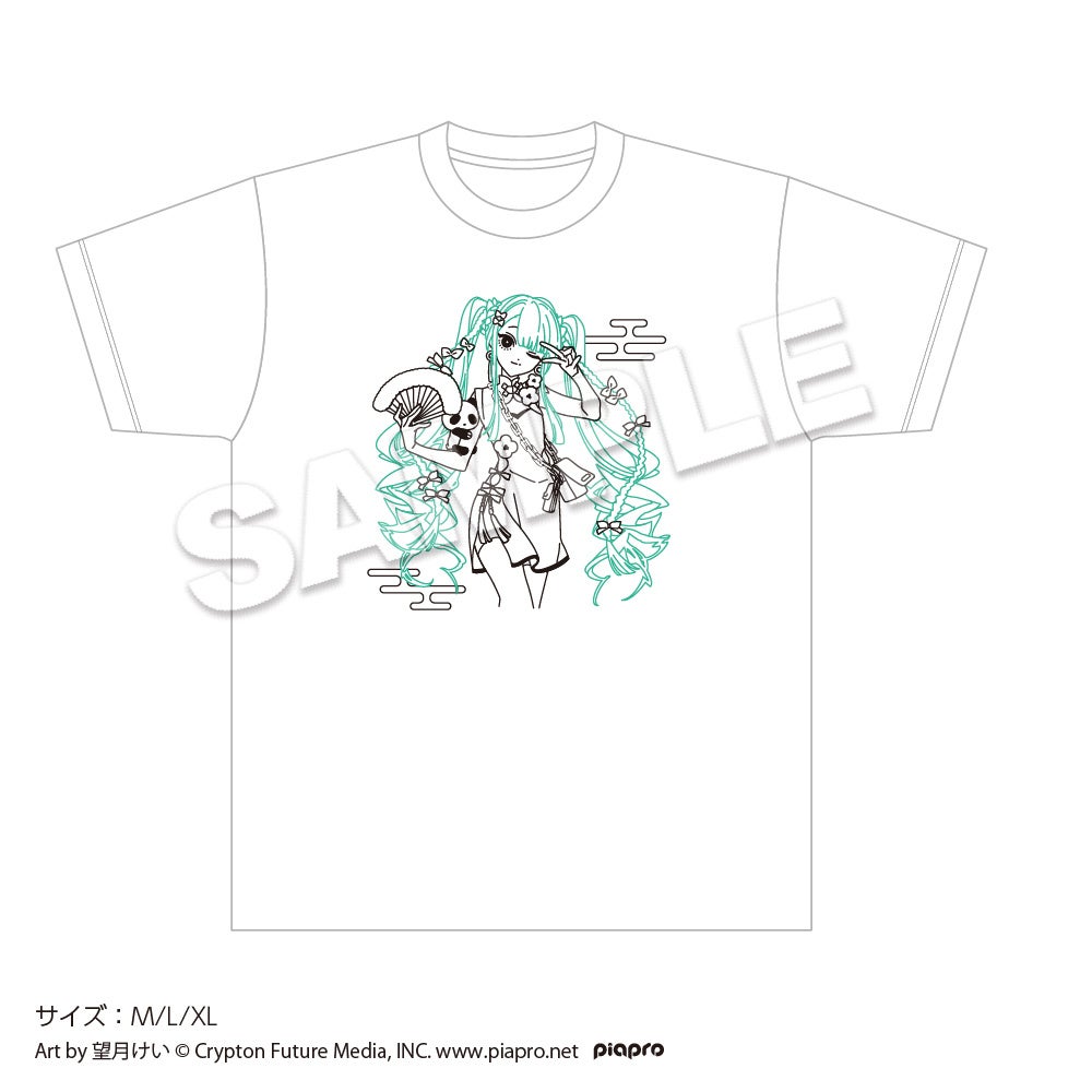 初音ミク ツリービレッジカフェ もこもこプリントTシャツ
