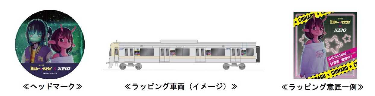 ミルサブトレイン ヘッドマーク・ラッピング車両イメージ
