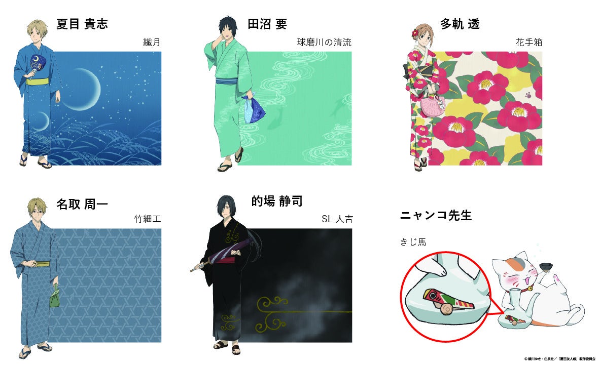 夏目友人帳in Kumamoto 2026 キャラクター別描き下ろしイラスト