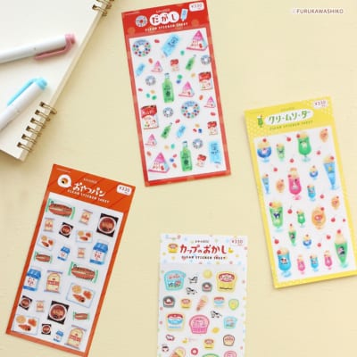 レトロ日記 透明シールシート 全4柄