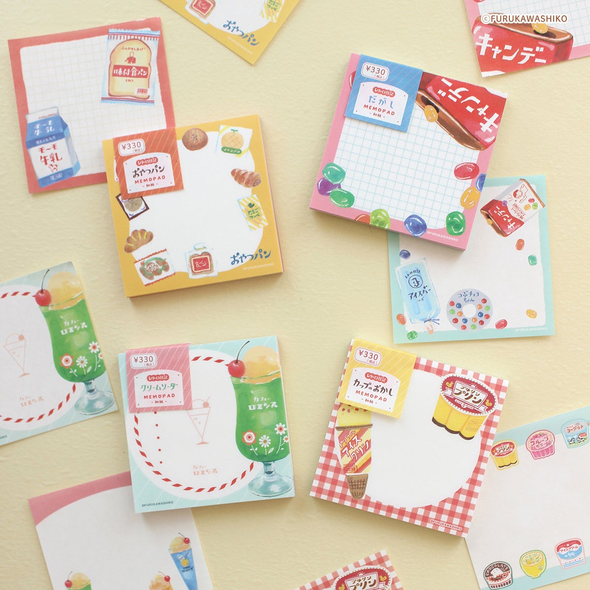 レトロ日記 和紙メモブロック 全4柄