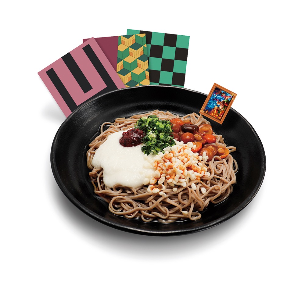 鬼滅の刃 追憶回廊ノ導 カフェメニュー 冷やしとろろたぬきそば