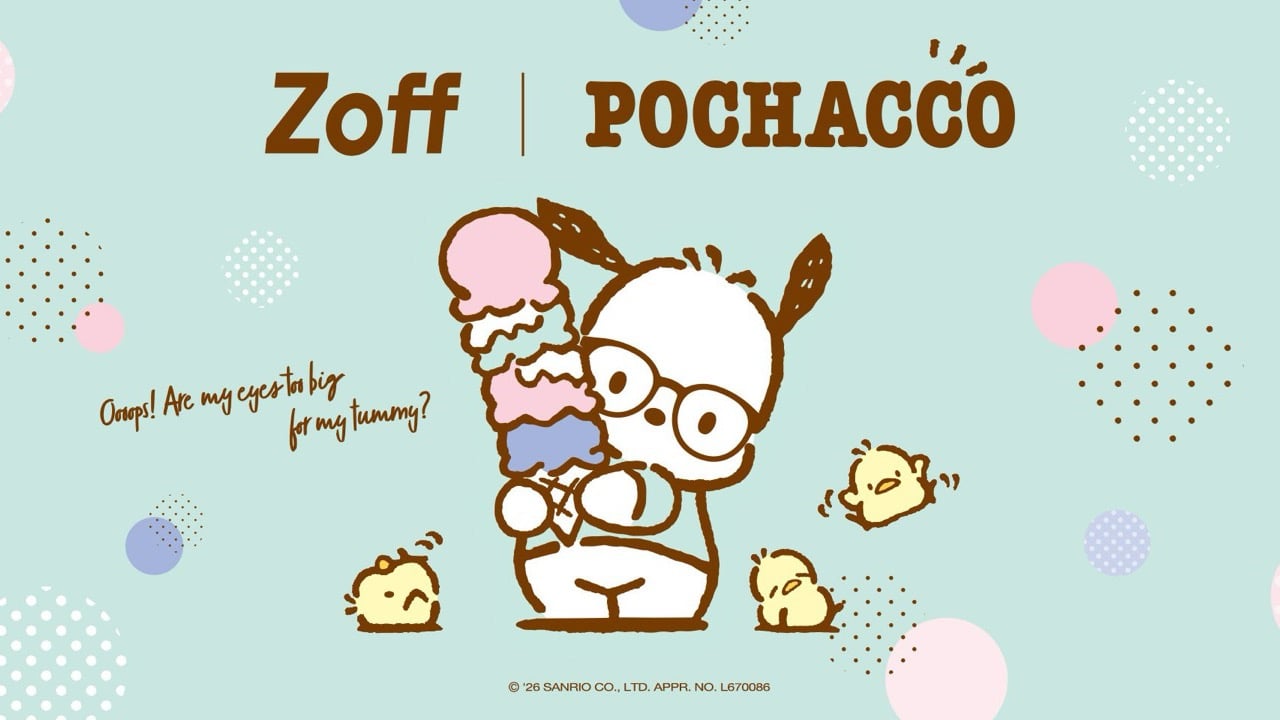 「ポチャッコ×Zoff」コラボ第2弾“Icecream Collection”が5月22日発売！チョコミント×バナナアイスカラーのメガネ＆サングラスが登場